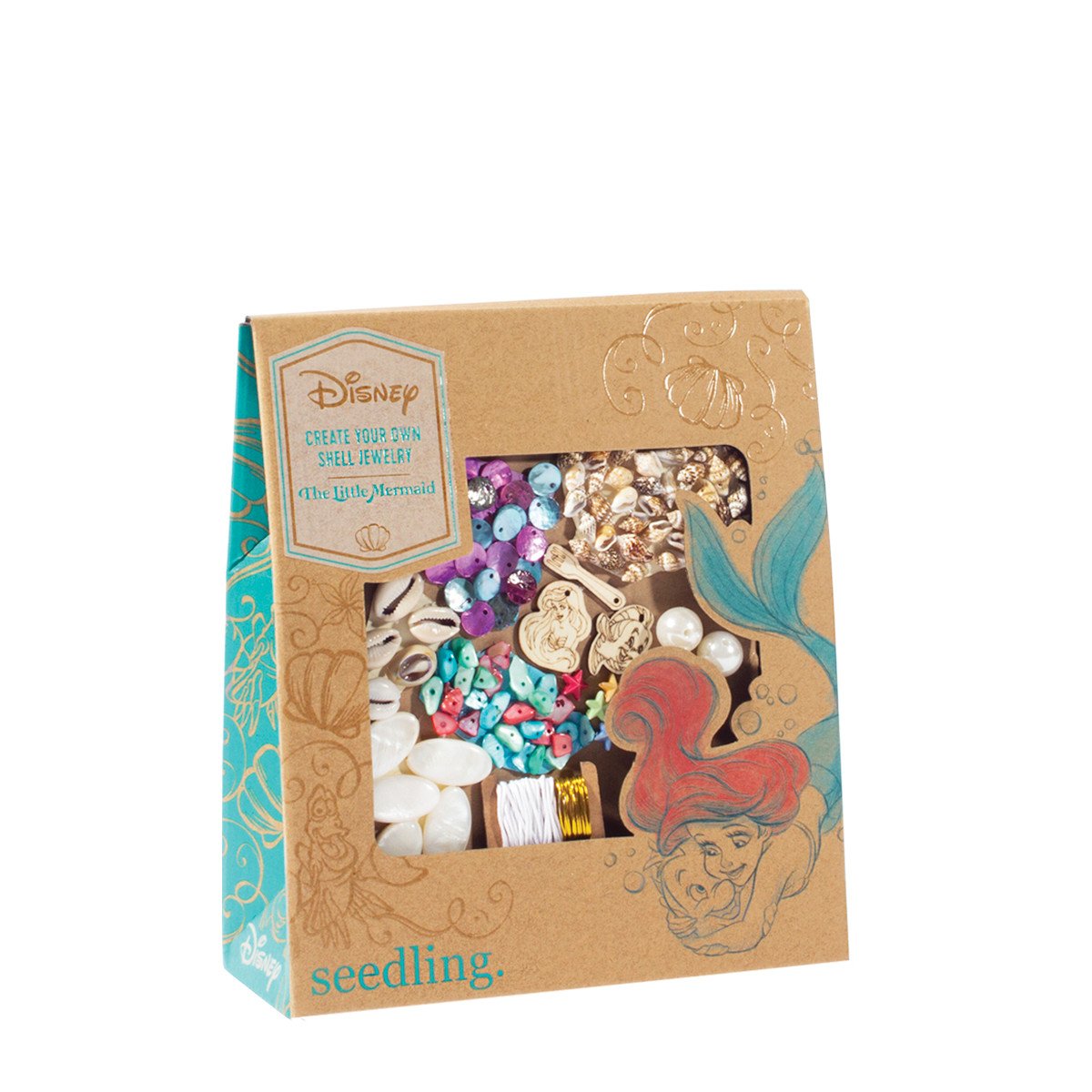 Seedling Disney's The Little Mermaid Create Your Own Shell Jewelry Activity Kit