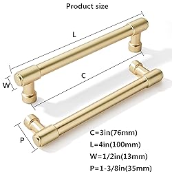 khtumeware 10 Pack Gold Cabinet Handles