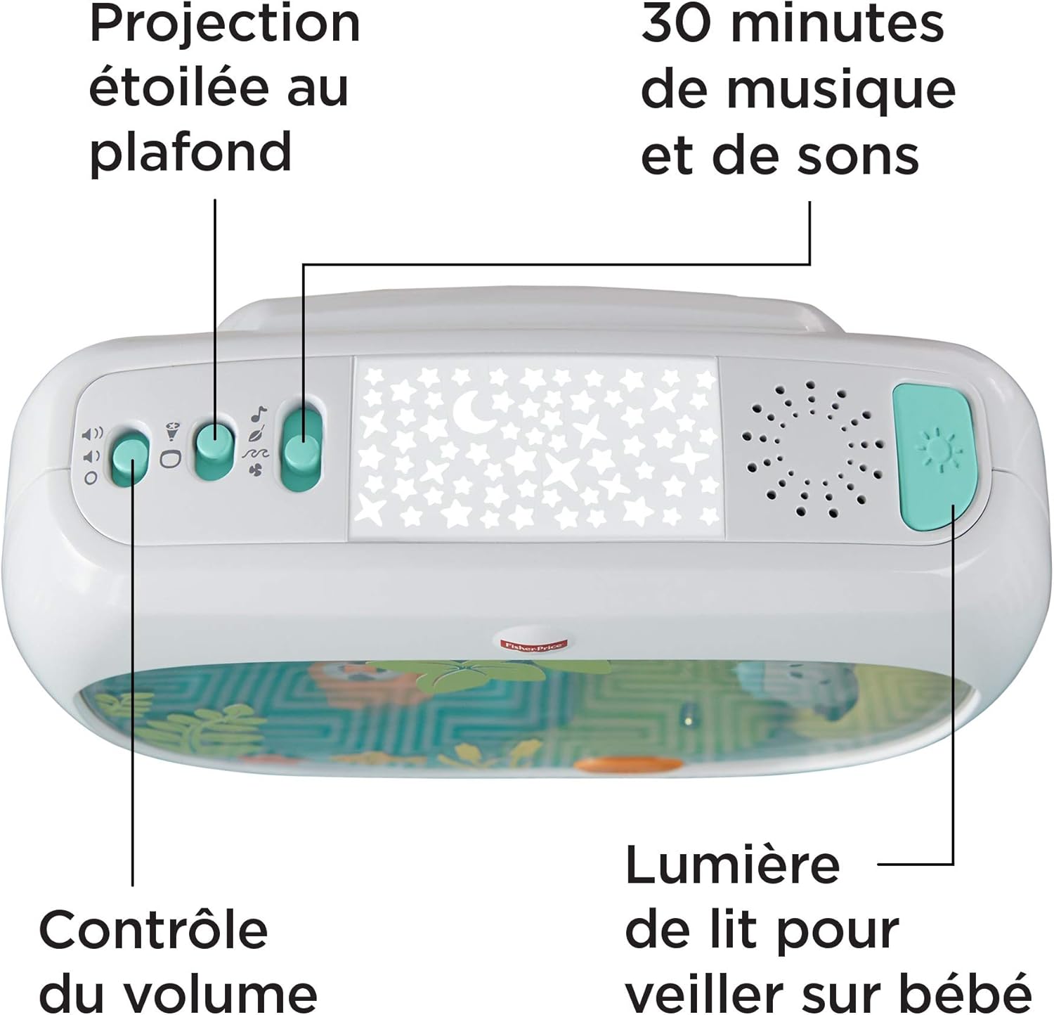 Fisher Price Veilleuse Bebe A Accrocher Au Lit Ou A Poser Musiques Et Sons Projection De Lumiere Avec Animations Fxc59 Jouets D Eveil Et 1er Age Bebe Puericulture Nertili Al