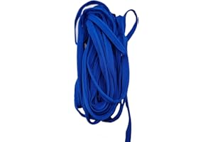 KUYLENT 10 Yards 3/8 Inch Polyester Cord-Edge, Piping Bias Tape, Fabric Edge Piping Trim with Cord for Sewing Clothing Pillows, Lamps, Draperies (Royal Blue)