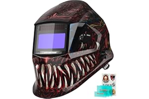 ARCCAPTAIN Welding Helmet Auto Darkening, 1/1/1/1 True Color Welding Hood, 4 Arc Sensor 1/25000s Response Time Solar Powered 