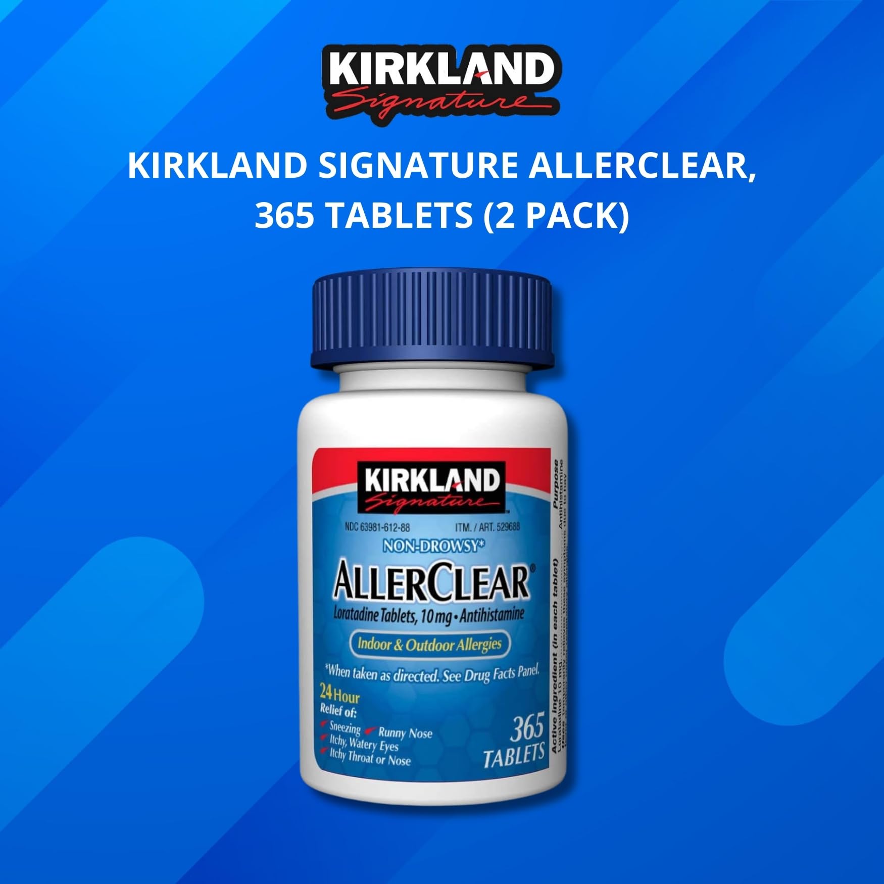 Kirkland Signature AllerClear, 365 Tablets (2 Pack)