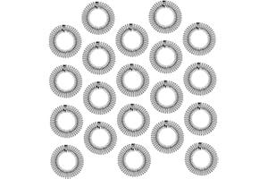 TEHAUX 20pcs Black Elastic Circle Hair Comb Headbands for Women Flexible Plastic Full Tooth Hair Pull Back