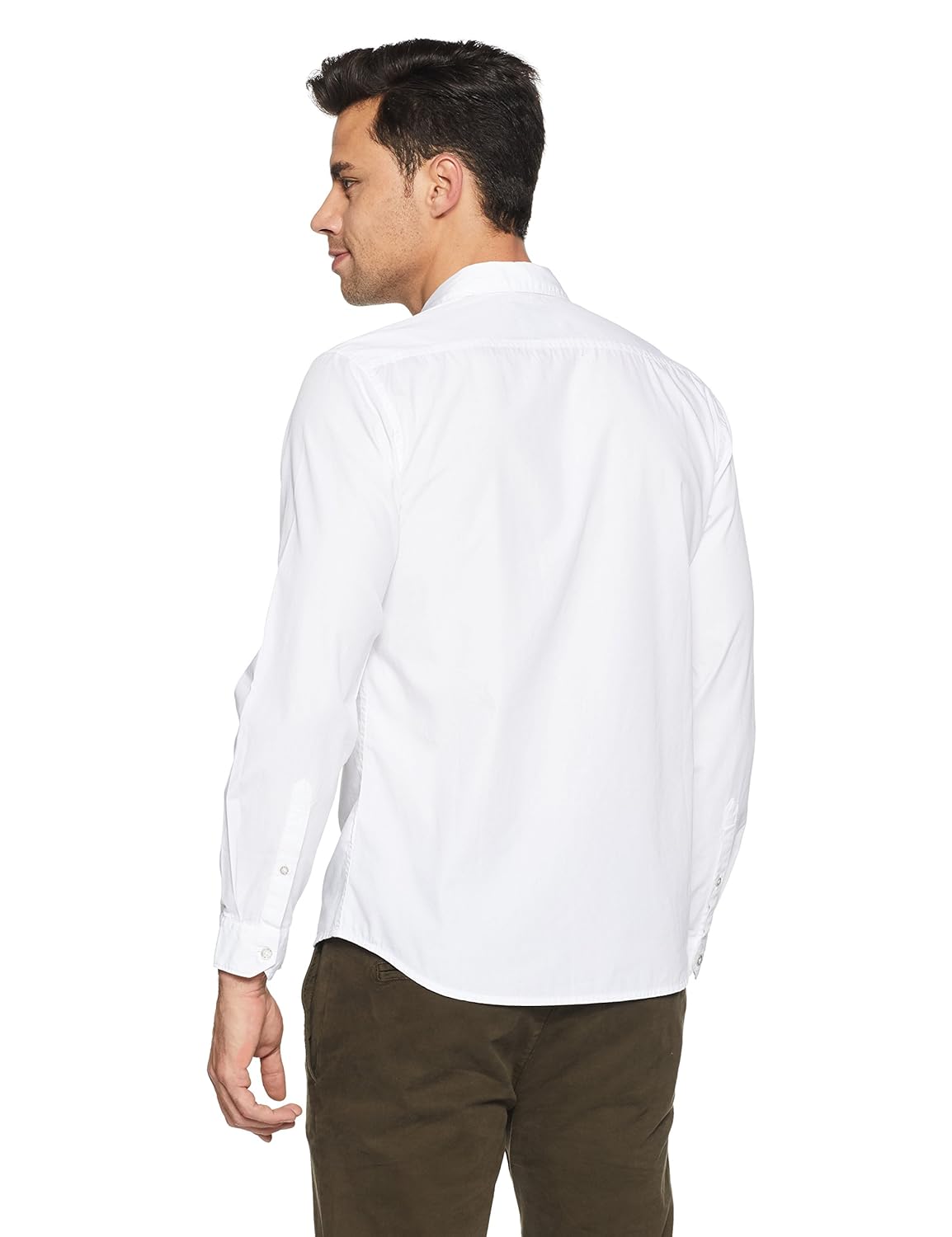 lee men's solid slim fit casual shirt