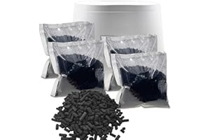 SHUREX 4 Pack Odor Absorbing Filter Refills for Lomi Smart Waste Kitchen Composter Top and Back Filters, Replacement Activated Charcoal Filters Compatible with Electric Countertop Compost Bin