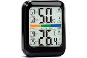 G.CATACC Digital Hygrometer Indoor Thermometer Humidity Meter Gauge with Max/Min Record Room Thermometer Temperature and Humi