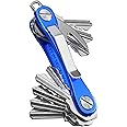 KeySmart Rugged - Multi-Tool Key Holder with Bottle Opener and Pocket Clip (up to 14 Keys, Blue)