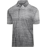 Hodaweisolp Golf Shirts for Men Dry Fit Print Moisture Wicking Performance Short Sleeve Polo Shirt