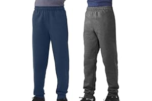TEX2FIT 2-Pack 7-16yrs Boys' Jogger Pants, Fleece Sweatpants (2pcs Set)
