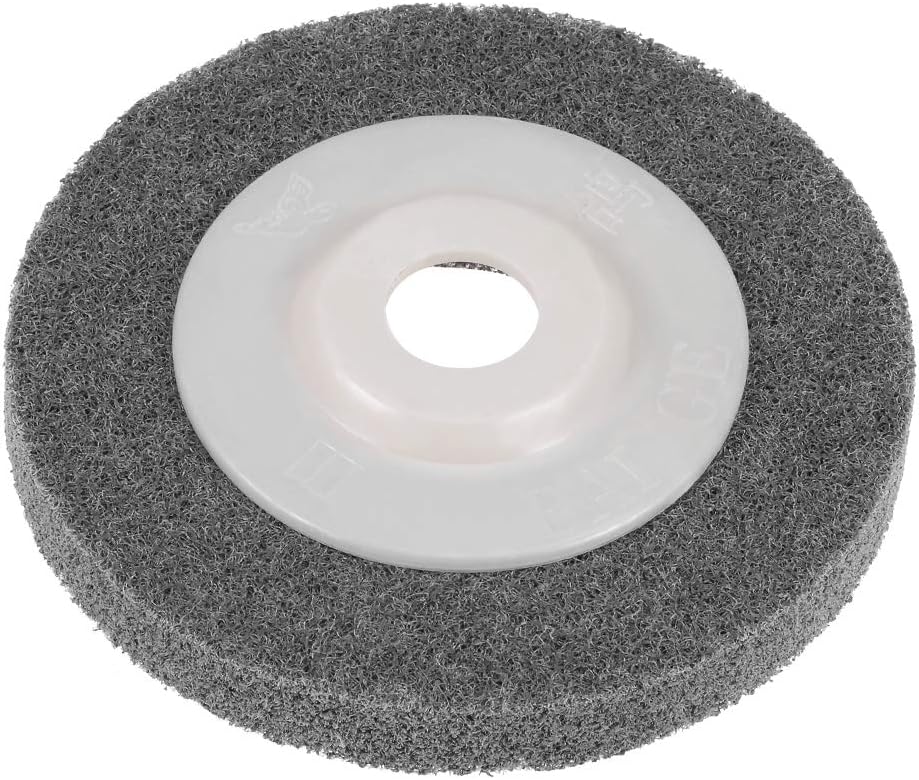 sourcing map 4 Inch Nylon Fiber Polishing Wheel Sanding Buffing 5/8 Inch Hole Abrasive Wheels for Angle Grinders