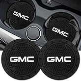Car Cup Holder Coaster for GMC Sierra Denali Canyon Terrain Yukon Jimmy Acadia Recessed Silicone Cupholder Coaster Interior Accessories 2.75in 2Pack
