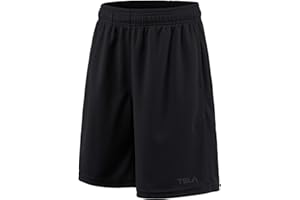 TSLA 1 or 2 Pack Boy's Athletic Shorts, Quick Dry Pull On Basketball Running Shorts, Active Sports Workout Gym Shorts