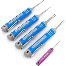 JRready Pin Removal Tool Kit - 7PC Extractor Set For AMP/Molex & Delphi Weatherpack Connectors