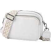 UIBRN Crossbody Purse for Women with Adjustable Wide Guitar Strap, Small Vegan Leather Cross Body Camera Shoulder Bags