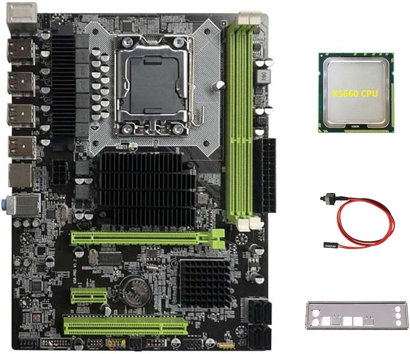 Lodokdre X58 Motherboard LGA1366 DDR3 ECC RAM Support X5660 CPU Switch Cable