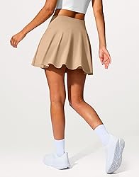 SANTINY 14" Tennis Skirt Golf Skorts with Pockets