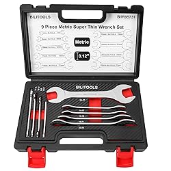 BILITOOLS Super Thin Open End Wrench Set, 9 Piece