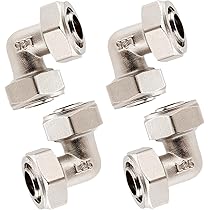 thumbnail image 2 of 3/4" Air Piping Elbow Fittings 4-Pack - Nickel Brass Rapid Air System 200PSI Kit 2 of 10