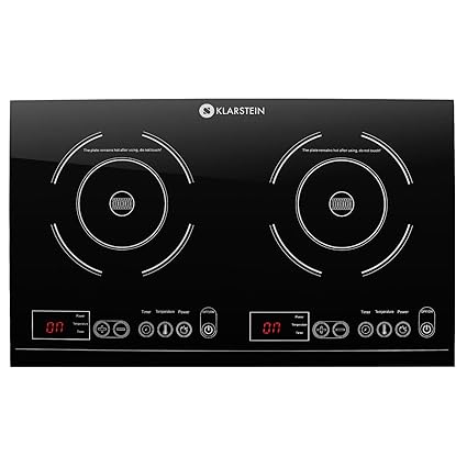 Klarstein VariCook XL Kochfeld • Doppel-Induktionskochplatte • 3100 Watt Gesamtleistung • Glasoberfläche • Auto-Abschaltung •