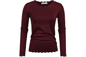 GRACE KARIN Women's High Stretchy Long Sleeve Pullover Sweater Blouse Top