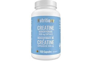 Creatine Capsules - 100% Creatine Monohydrate 1000 mg x 150 Pills (3-5 g Serving) - Made in Canada - Premium Strength and Mus