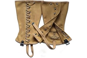 M1938 Soldier Leggings Pure Cotton Canvas Gaiters World War II American Leggings Gaiters for Hiking Replica