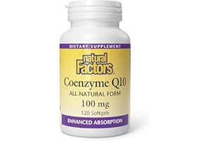 Natural Factors CoQ10 100 mg, 120 Softgels, 100% Natural, Supports Cardiovascular Health, Proudly Canadian