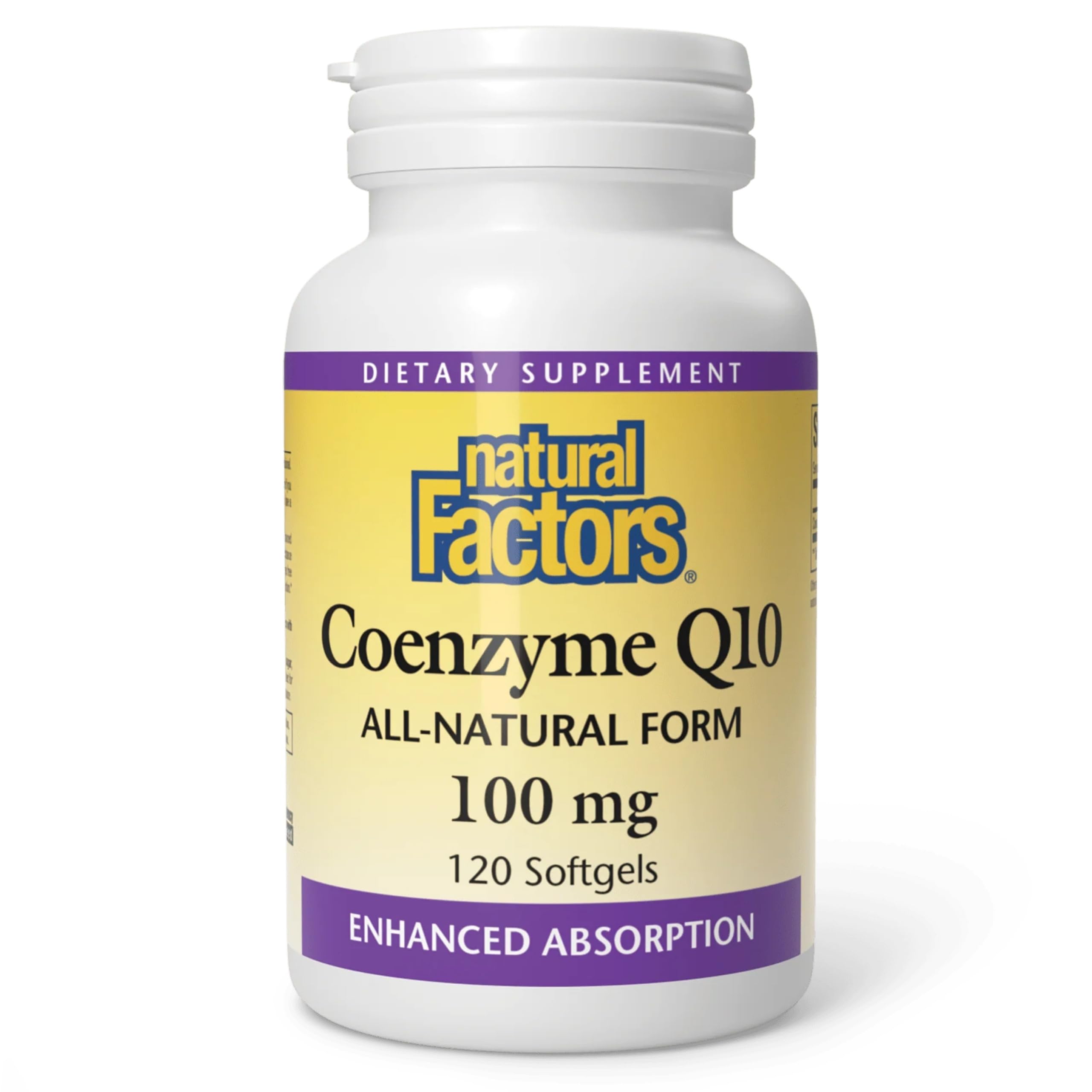 Natural Factors 100% Natural CoQ10 (100mg, 120 Softgels)