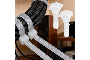 Zip Ties, 200PCS, Nylon Self Locking Cable Ties Set, for Electrical Cable Management Home Improvement Tools, 8CM, White