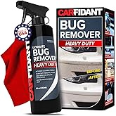 Carfidant Bug Remover Heavy Duty Spray - Cars Exterior Cleaner - Easily and Powerful Clean Bug Splatter, Bird Poop From Paint, Plastic, Rubber, Metal, Chrome, Glass - 18 fl. oz.