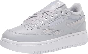 Amazon.com | Reebok Women's Club C Double Sneaker, Cdgry2/Ftwwht/Silvmt,  7.5 | Fashion Sneakers