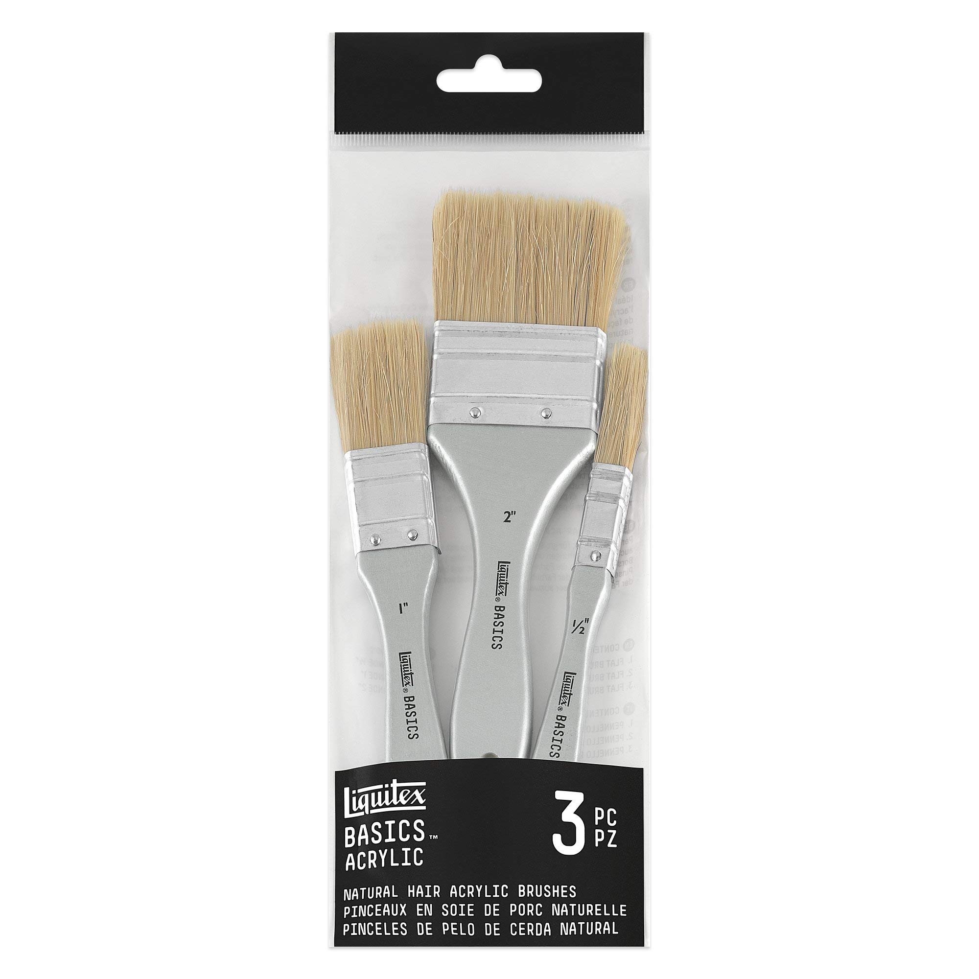 Liquitex Brush, Multicoloured, Pinsel Set-3 Schweineborstenpinsel