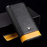 Cigar in Style Yellow Black Leather Cedar Wood