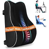 CloudBliss Lumbar Support Pillow, Memory Foam for Office Chair, Black | Ergonomic High-Density Memory Foam, Adjustable Straps, Washable Mesh Cover, Lower Back Support for Office, Gaming &amp; Car Seat