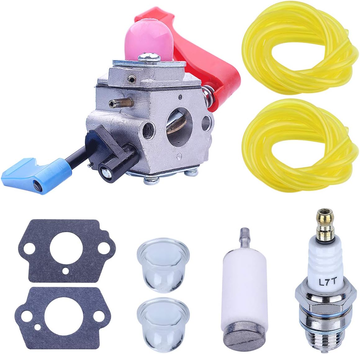 Adefol Carburetor gasket Fuel Filter Line spark plug for WT-606 WT-784 C1Q-W11G Poulan Weed Eater Craftsman B1750 B1750LE BV1650 BV1800 BV1800LE Leaf Blower 530071775 - Image 5