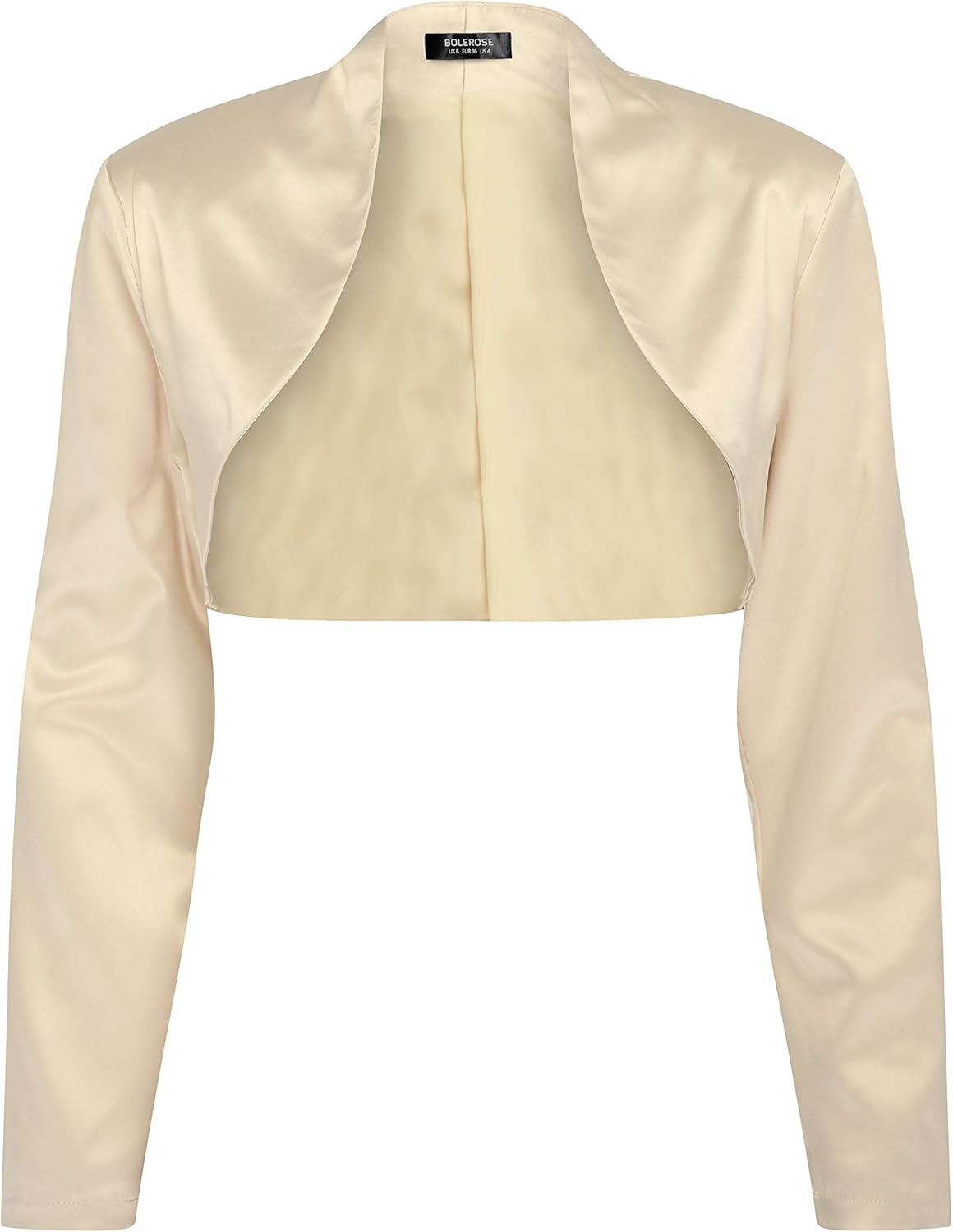 Bolerose Formal Long Sleeve Satin Bolero Shrug at Amazon Women’s