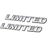 2pcs Limited Metal Emblem Badge Letter Plate Side Rear Trunk Tailgate Decal (Silver)