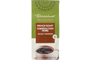 Teeccino Chicory Coffee Alternative – French Roast – Ground Herbal Coffee That’s Prebiotic, Caffeine-Free & Acid Free, Dark R
