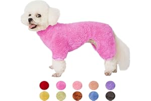 YUGGI Dog Sweater Coat, Dog Pajamas PJS, Dog Clothes, Dog Christmas Sweaters for Small Medium Dogs Boy Girl Cat Apparel Doggie Jacket Onesie Soft Warm Holiday Outfits (Medium, Orchid)