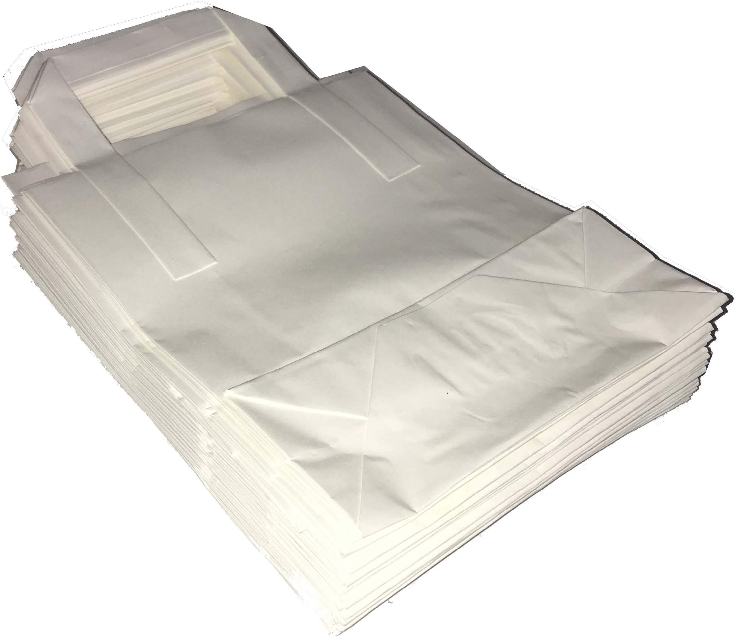 Tezraftaar® White Paper Carrier Bags with Flat Handles Kraft Takeaway 22cm x 25cm x 11cm (Medium) (25)