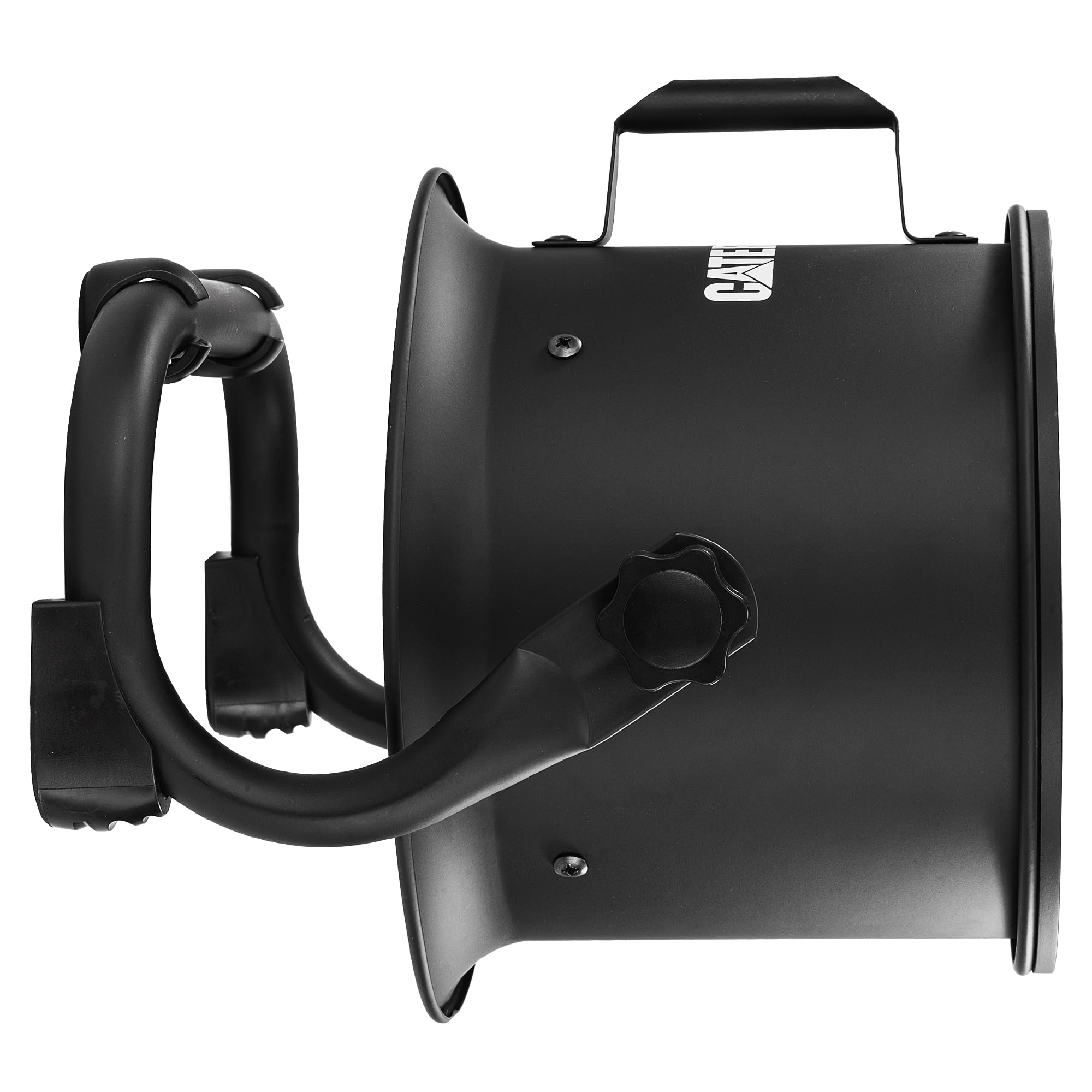 CATERPILLAR 9 Inch 940CFM 4-Speed High-velocity Industrial Drum Air Circulator Fan with 360-degree Pivoting Head and Dual Ball Bearing Motor, Black