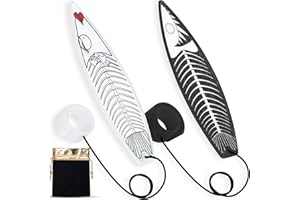 Finger Surfboard for Car Ride,LA KEN DU 2PCS Mini Surfboard for Kids-Wind Surfboard Fingerboard for Car Window (Black & White with Receive Bag)