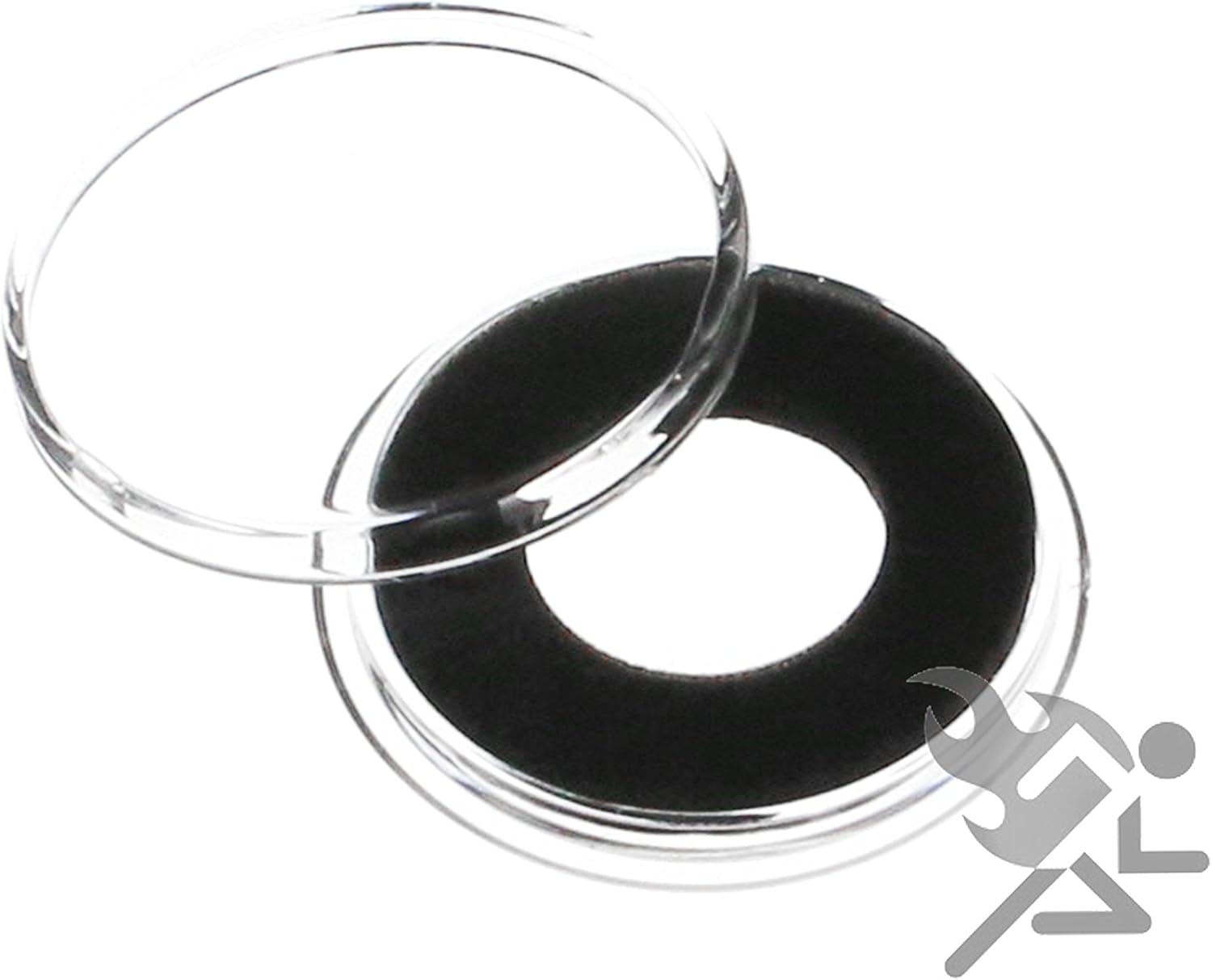 (10) Airtite 14mm Black Ring Coin Holder Capsules for 1
