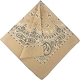 HankieWorld Single Pack Bandanas 60s Premium Cotton Soft Thin Handfeel Large Handkerchief for Men and Women