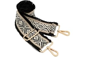 ZOOEASS Wide Shoulder Strap Adjustable Replacement Belt Guitar Style Crossbody Bag Handbag Strap Multicolor Canvas Straps