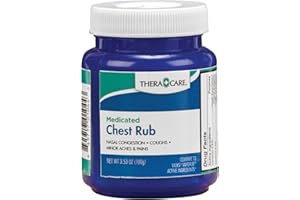 THERA CARE TheraCare Medicated Chest Rub | Cough suppressant | Relieves Nasal Congestion | Relieves Minor Aches and Pains | 3.53 oz. Jar | Eucalyptus, Menthol + Camphor