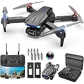 X-shop Drone with 1080P Camera for Kids Adults, Foldable RC Quadcopter with One Key Take Off/Land, Gesture Selfie, 3D Flip, 2 Batteries, Carrying Case, Toy Gift for Beginners