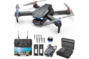 X-shop Drone with 1080P Camera for Kids Adults, Foldable RC Quadcopter with One Key Take Off/Land, Gesture Selfie, 3D Flip, 2 Batteries, Carrying Case, Toy Gift for Beginners