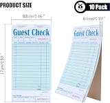 Giyofom 10pk Server Guest Checks Note Pads Restaurant Order Pads 500 Sheets view 7