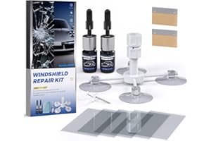 NASILOOP Windshield Repair kit, Quick and Efficiency Glass Repair Fluid, Windshield Crack Repair Resin Kit for Fixing Chips, Bulls-Eye